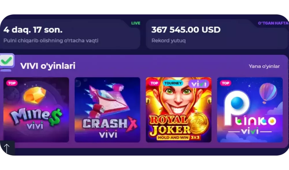 Vivi Casino Oyunları